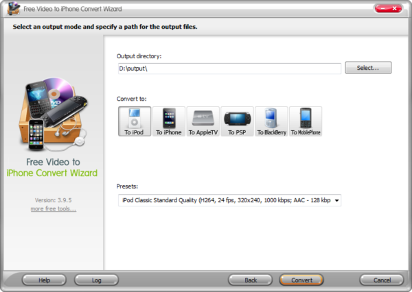 Free Video to iPhone Convert Wizard