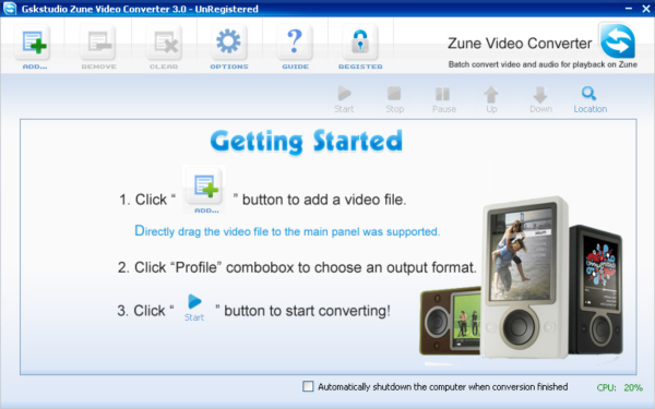 Gskstudio Zune Video Converter