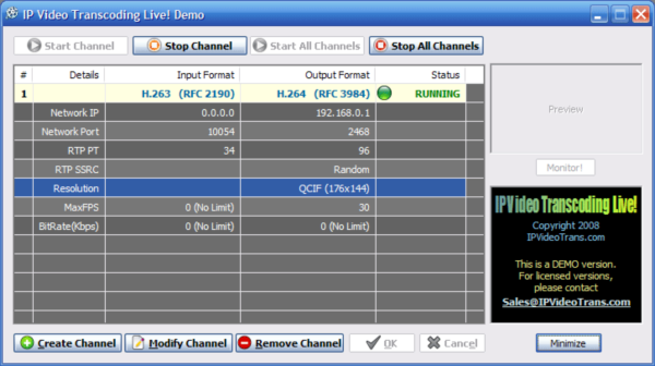 IP Video Transcoding Live! Demo