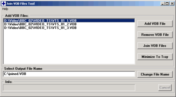 Join VOB Files Tool