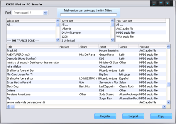 KIKEE iPod to PC Transfer