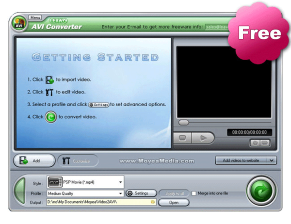 Leawo Free AVI Converter