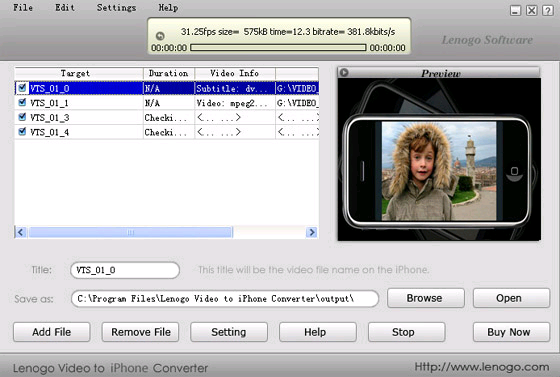 Lenogo Video to iPhone Converter