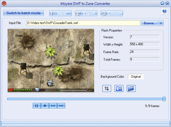 Moyea SWF to Zune Converter