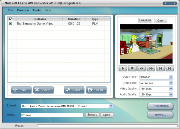 Nidesoft FLV to AVI Converter