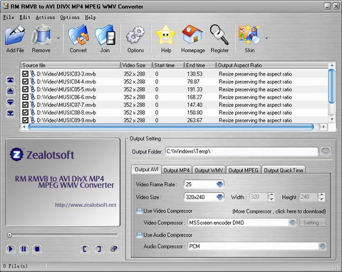 RM to AVI DIVX MP4 MPEG WMV Converter