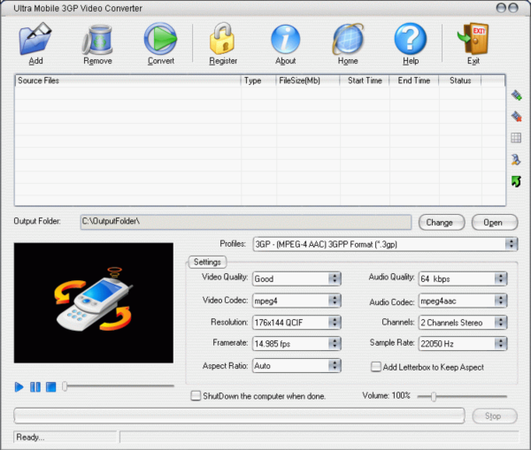 Ultra Mobile 3GP Video Converter
