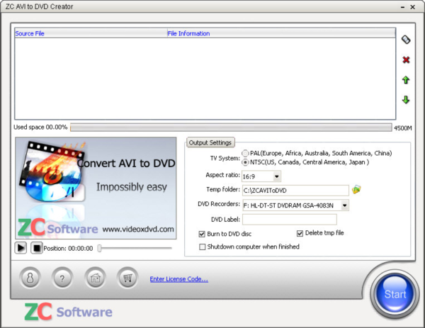 ZC AVI to DVD Creator