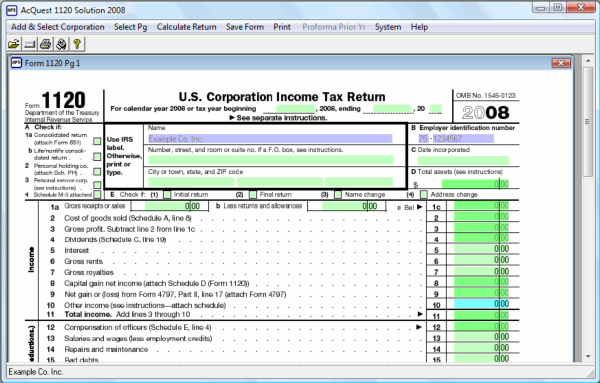 AcQuest 1120 Solution 2008