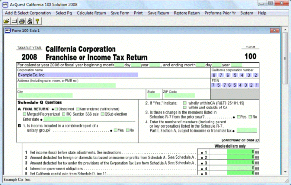 AcQuest California 100 Solution 2007