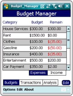 Budget Manager (WM)