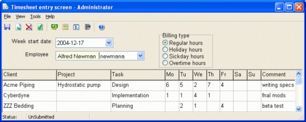 CyberMatrix Timesheets Client/Server