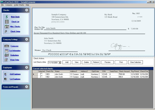 ezPaycheck Payroll Software