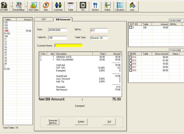 Restaurant Billing Software for Windows