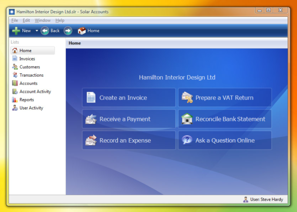 Solar Accounts Accounting Software