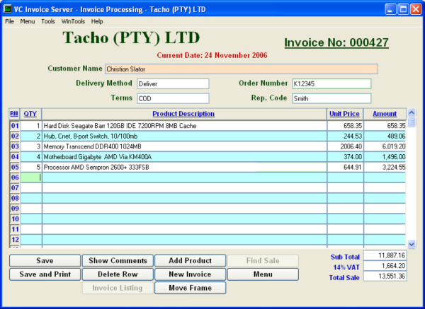 VC Invoice