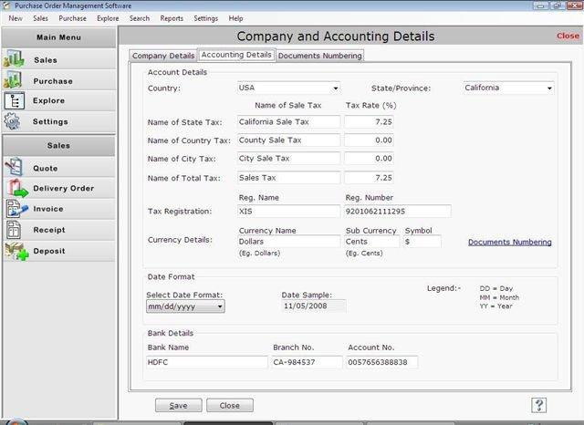 Purchase Order System 2.0.1.5 Screenshots