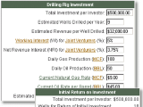 Drilling Rig Investment Calculator