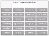 Online Metric Conversion Calculator