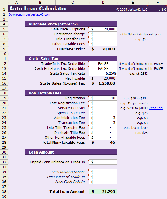 Auto Loan Calculator 2010 free Screenshots