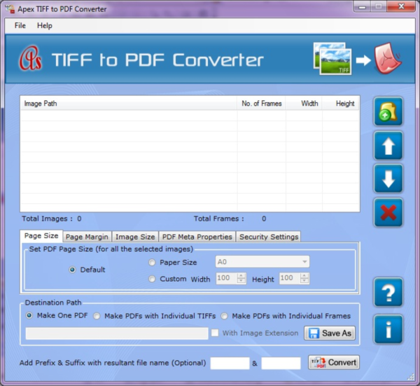 Batch TIFF to PDF