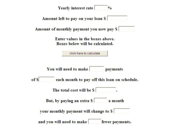 Early Payoff Calculator