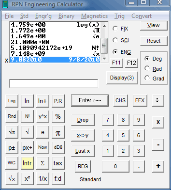 RPN Engineering Calculator