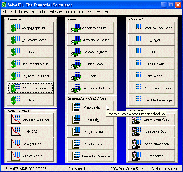 SolveIT!, The Financial Calculator