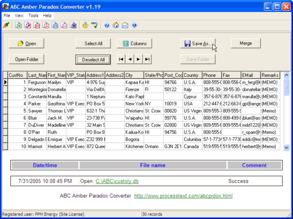 ABC Amber Paradox Converter