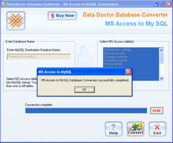 Convert MS Access Database To MySQL