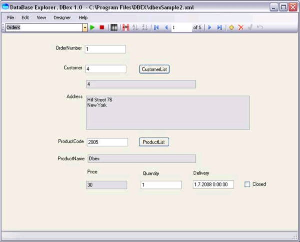 DBEX Database Explorer