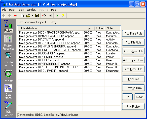 DTM Data Generator