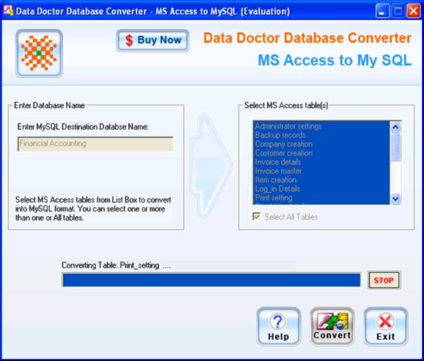 MS Access to MySQL Conversion Utility