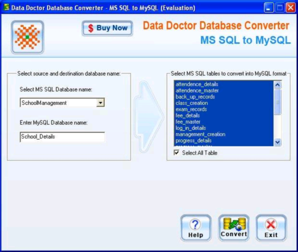 MSSQL To MySQL Converter ex