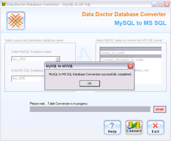 MySQL To MS SQL DB Converter Tool