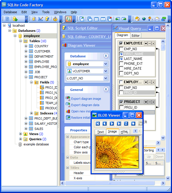 SQLite Code Factory