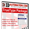 IDAutomation TrueType Barcode Font Advantage