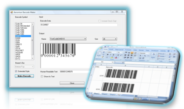 Aeromium Barcode Fonts
