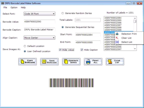 Barcode Label Printing Software