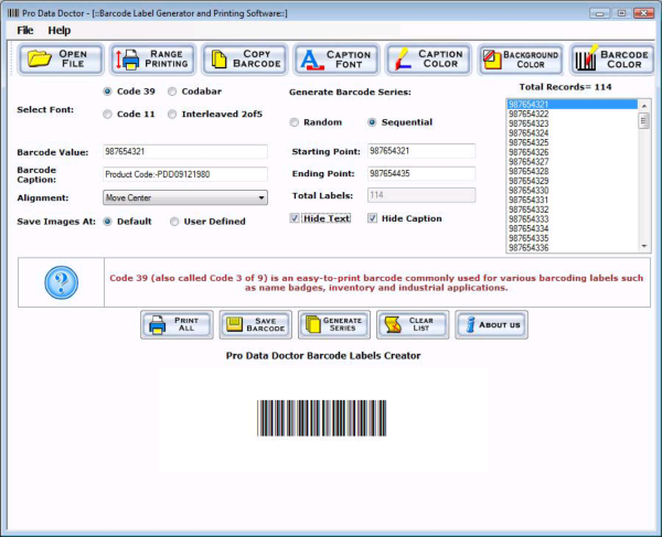 Barcode Labeling Creator