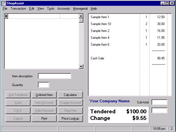 ShopAssist Point Of Sale System