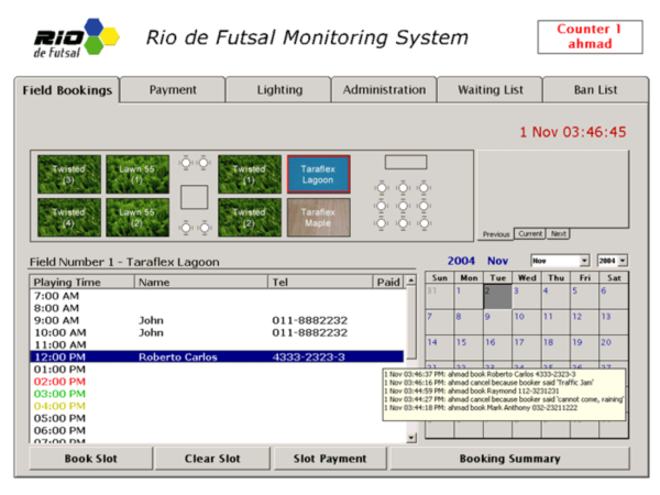 SportsQ Booking Manager