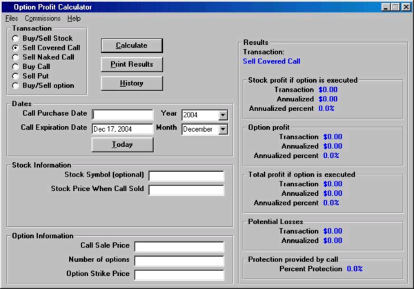 Option Profit Calculator