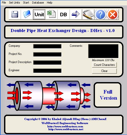 Double Pipe Heat Exchanger Design (DHex)