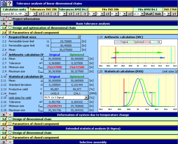 MITCalc - Tolerance analysis