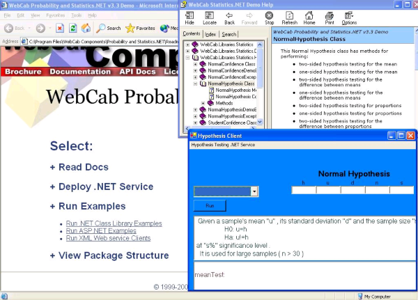 WebCab Probability and Stat for .NET