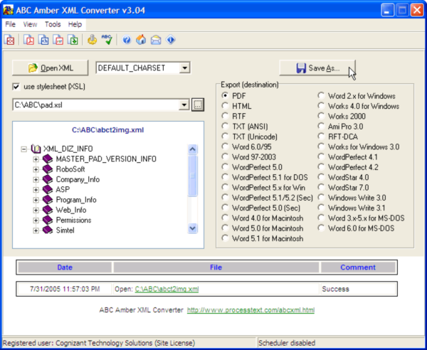 ABC Amber XML Converter