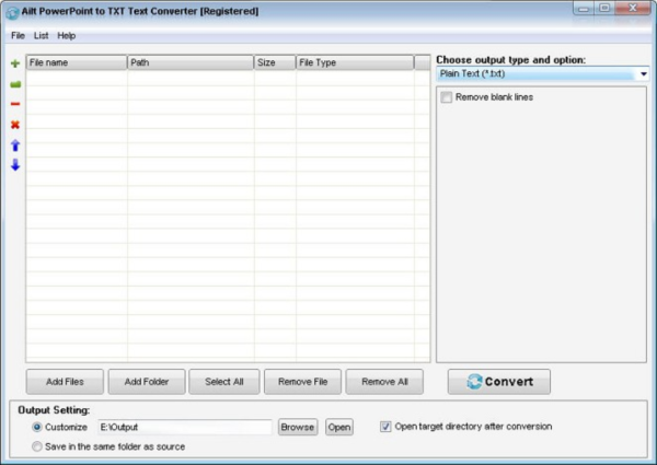 Ailt PowerPoint to TXT Text Converter