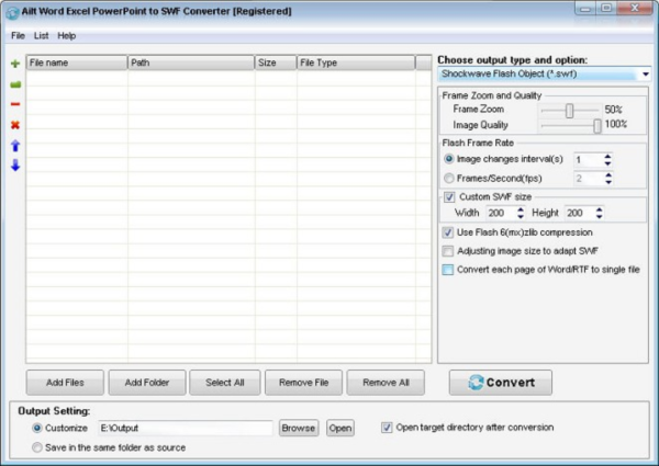 Ailt Word Excel PowerPoint to SWF Converter