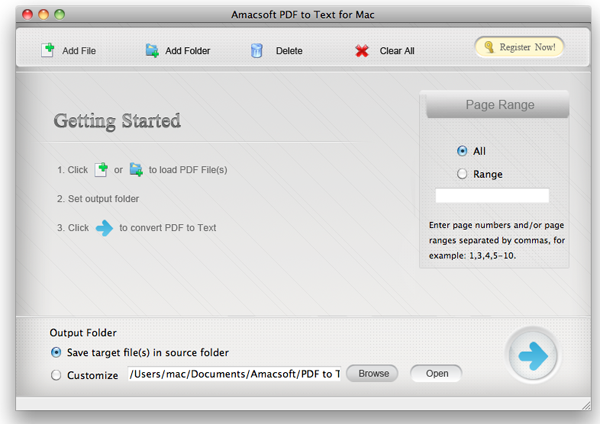Amacsoft PDF to Text for Mac